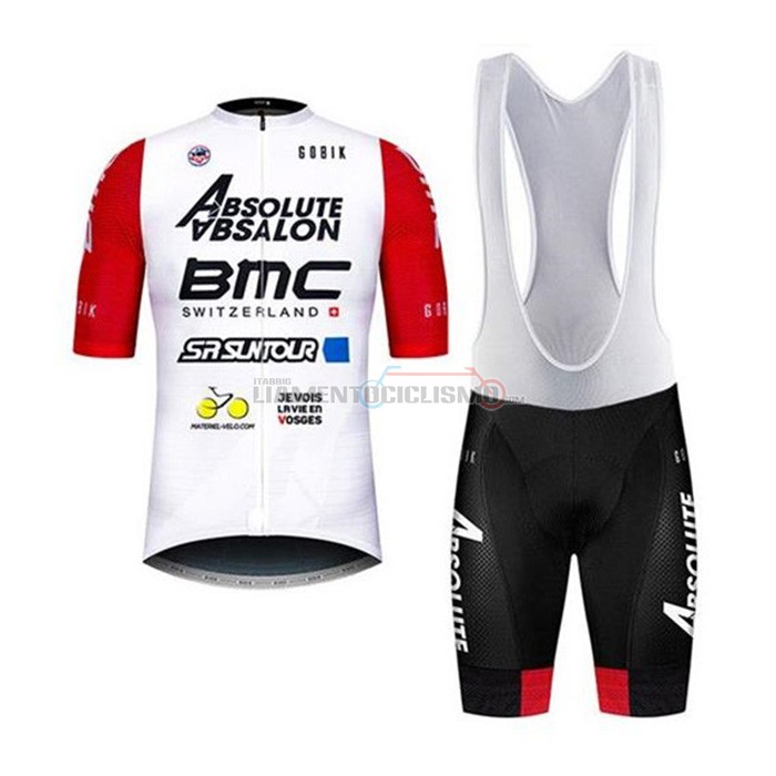 Abbigliamento Ciclismo BMC Absolute Absalon Manica Corta 2020 Bianco Rosso